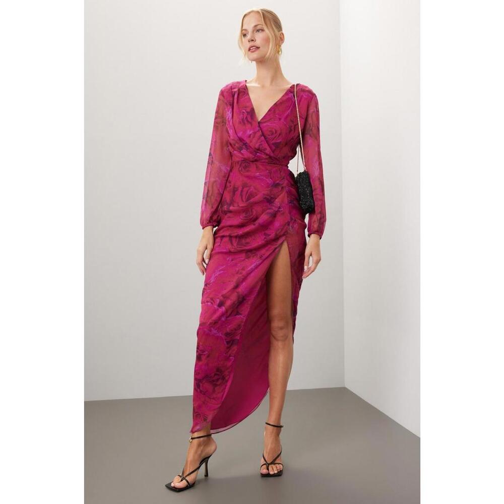 Amanda Uprichard Multicolor Roma Gown Size M with Small Snags & Hole